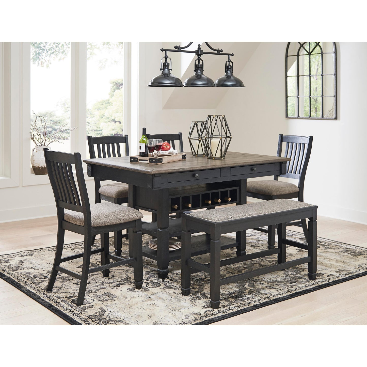 Signature Design by Ashley Tyler Creek D736D3 6 pc Counter Height Dining Set