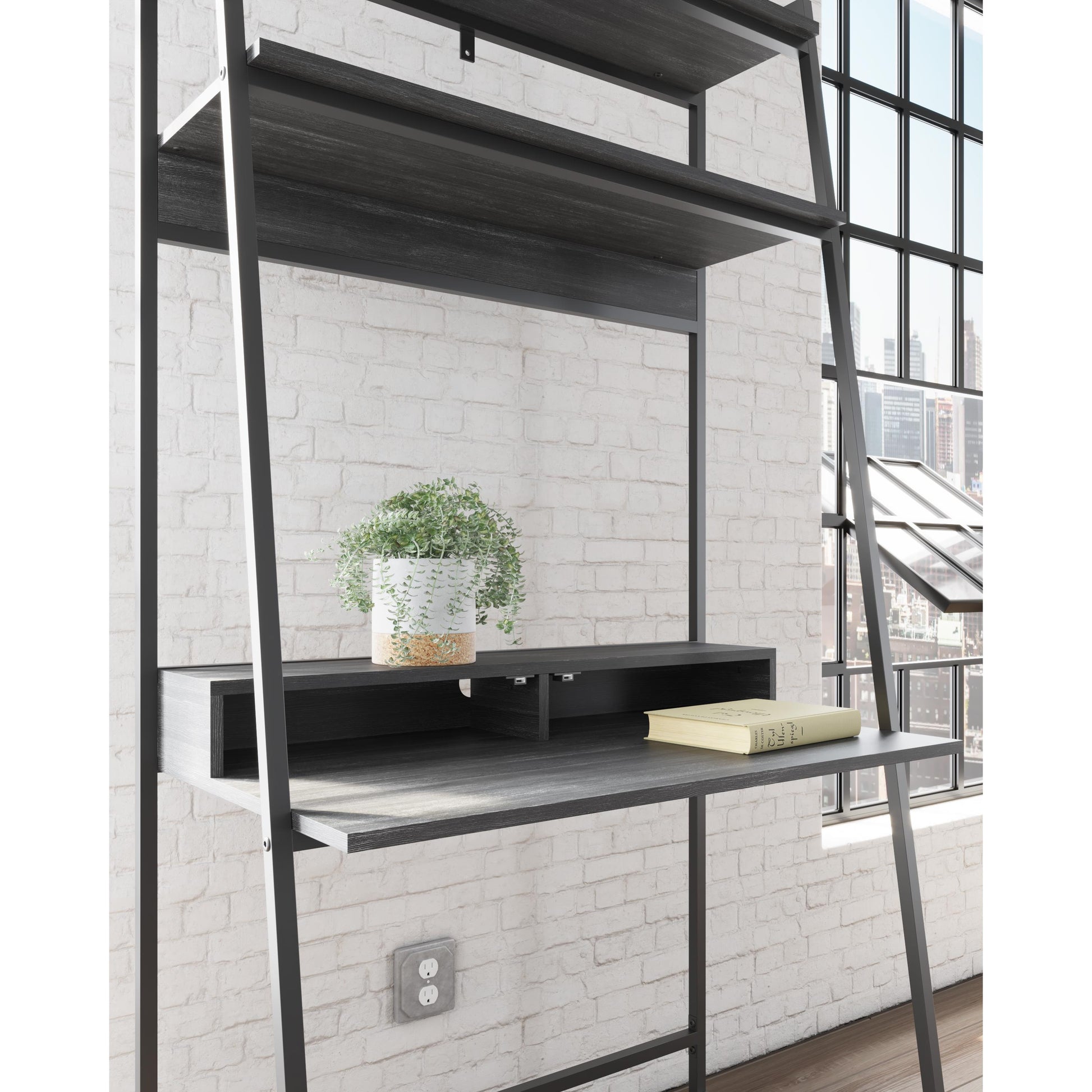  Signature Design by Ashley Yarlow H215-27 Home Office Desk and Shelf IMAGE 6