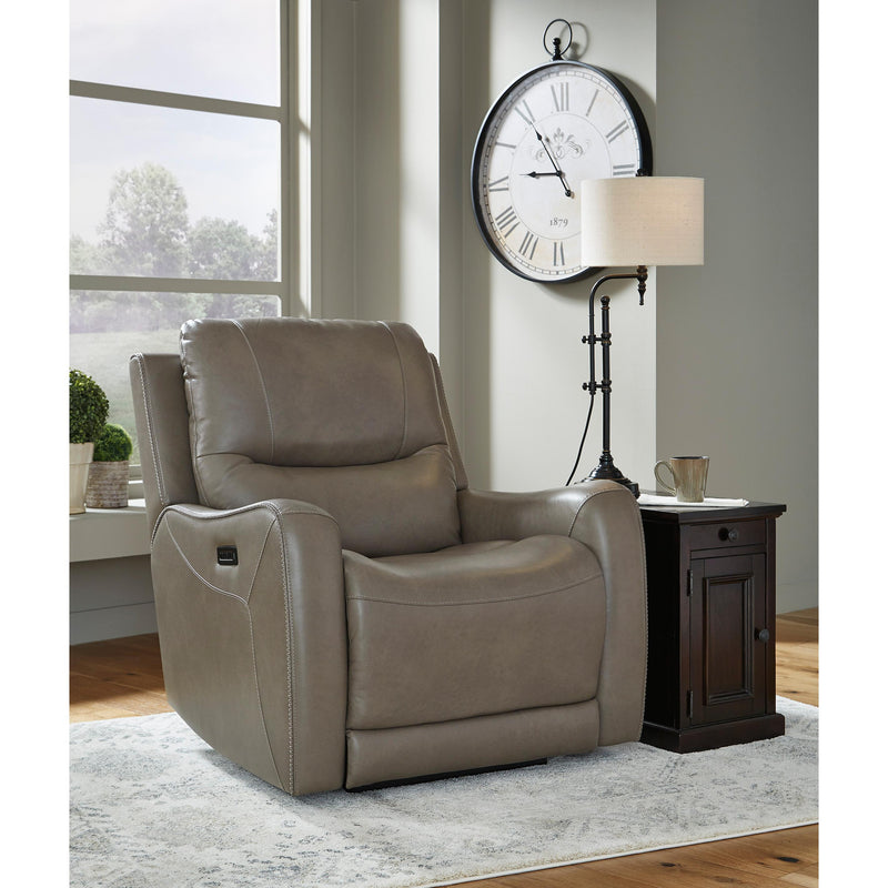 Signature Design by Ashley Galahad Power Leather Look Recliner with Wall Recline 6610206 IMAGE 7