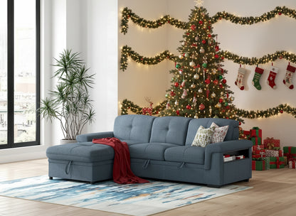 2 Piece Pop-up Sleeper Sectional - Denim 6810516/45