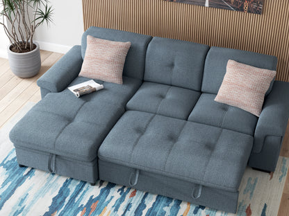 2 Piece Pop-up Sleeper Sectional - Denim 6810516/45