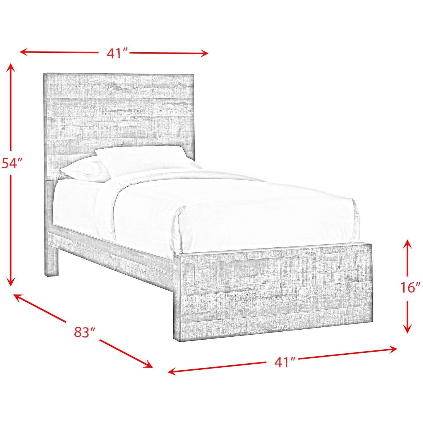  Elements International Bailey BY500TB Twin Panel Bed IMAGE 5