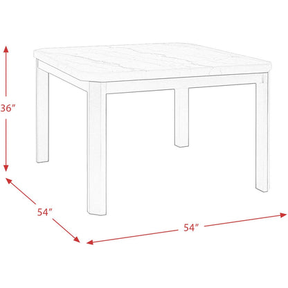  Elements International Francesca CFC300CTTC Counter Height Dining Table - Grey IMAGE 5