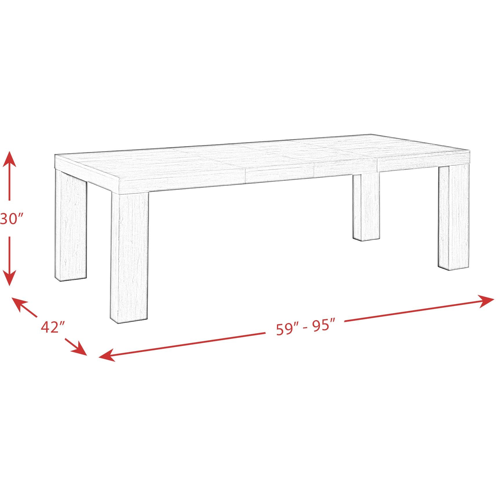  Elements International Grady DGD818DTB Dining Table - Black IMAGE 5