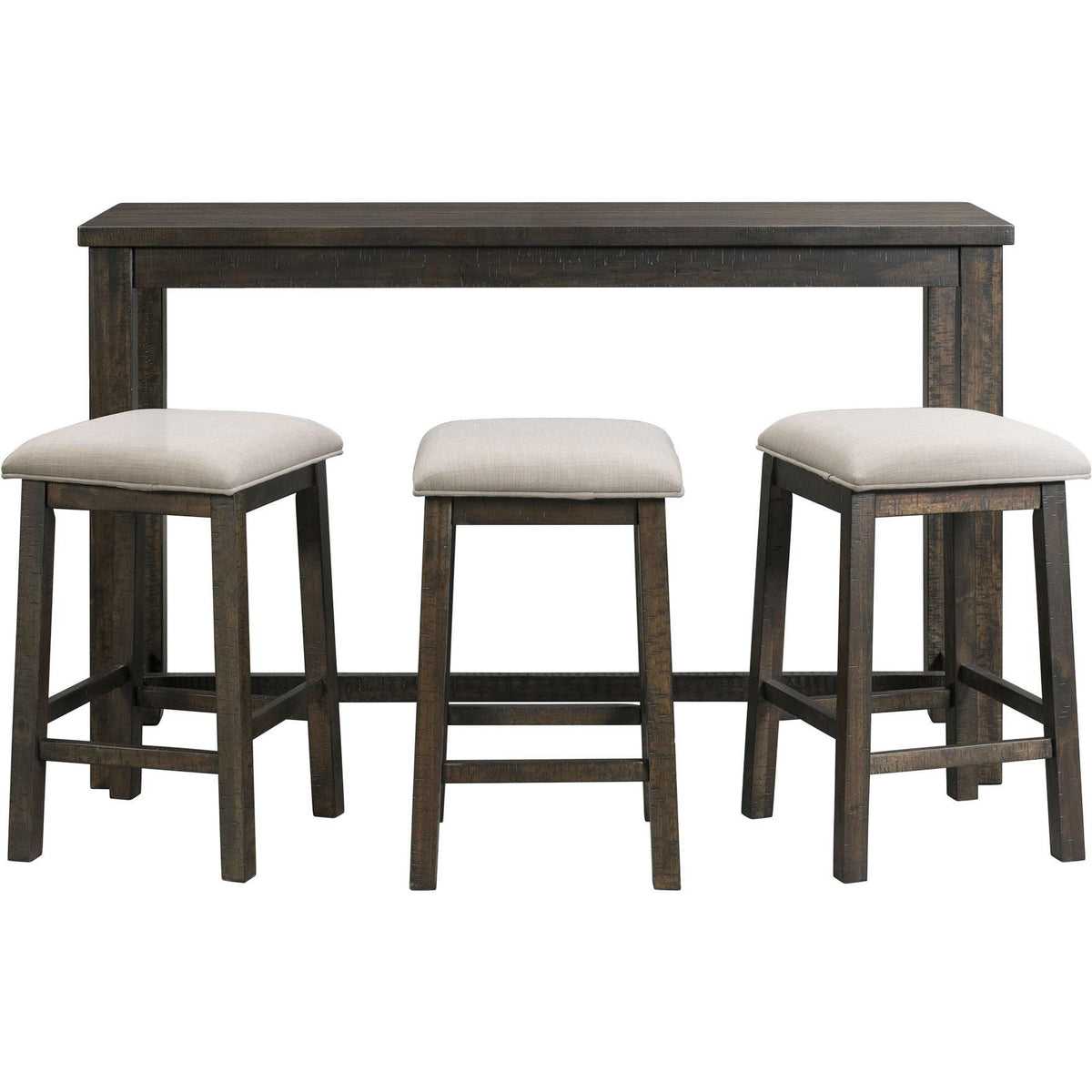  Elements International Stone TST100BTSP 4 pc Counter Height Dinette - Charcoal IMAGE 1