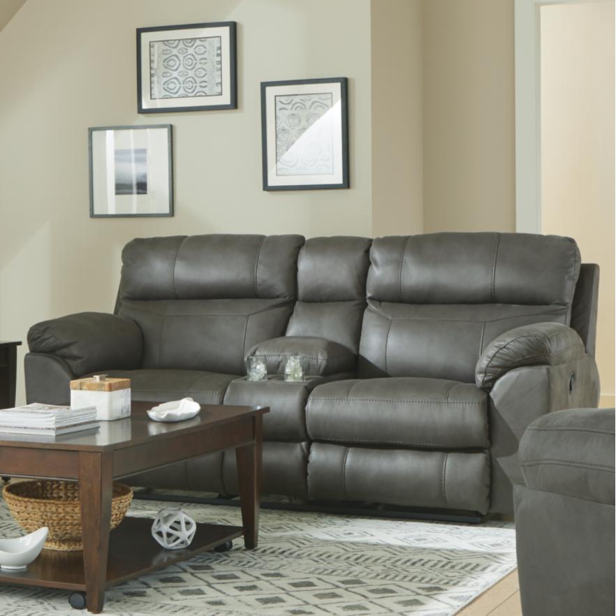 Catnapper Atlas Reclining Leather Look Loveseat with Console 1009 1153-18/1253-18 IMAGE 1