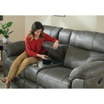 Catnapper Atlas Reclining Leather Look Loveseat with Console 1009 1153-18/1253-18 IMAGE 4
