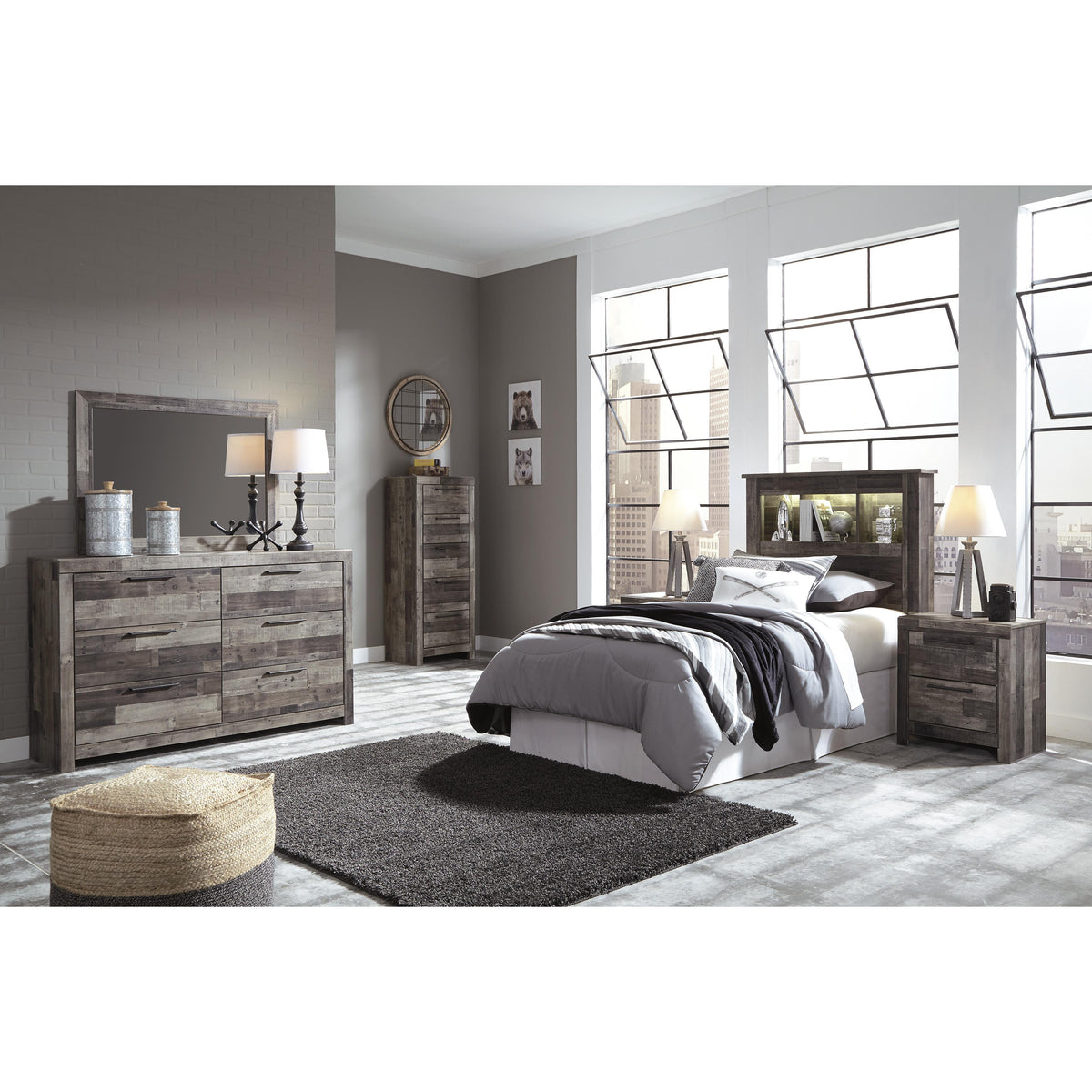  Benchcraft Derekson B200B1 Dresser and Mirror IMAGE 3
