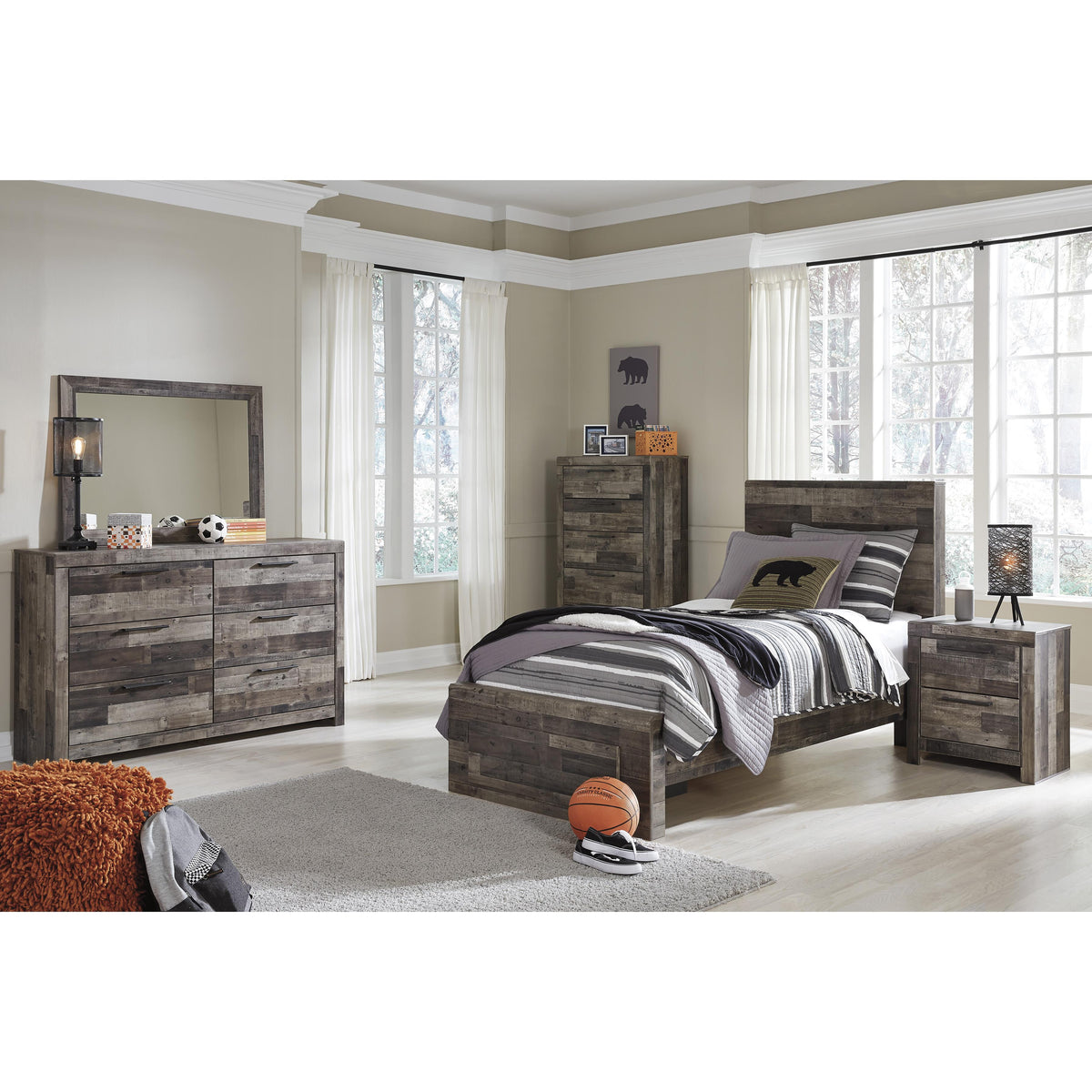  Benchcraft Derekson B200B1 Dresser and Mirror IMAGE 5