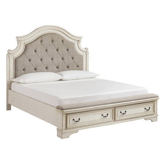 Signature Design by Ashley Realyn Queen Upholstered Platform Bed B743-57/B743-54S/B743-196 IMAGE 1