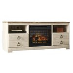 Signature Design by Ashley Willowton W267W8 64" TV Stand with Electric Fireplace IMAGE 1