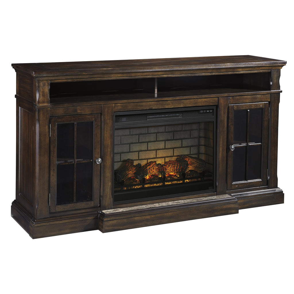 Signature Design by Ashley Roddinton W701W8 72" TV Stand with Electric Fireplace IMAGE 1