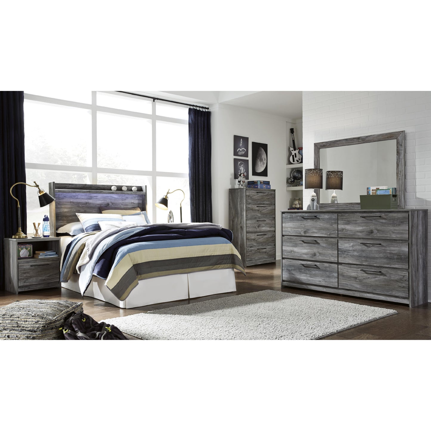 Signature Design by Ashley Baystorm B221B30 Dresser and Mirror IMAGE 8