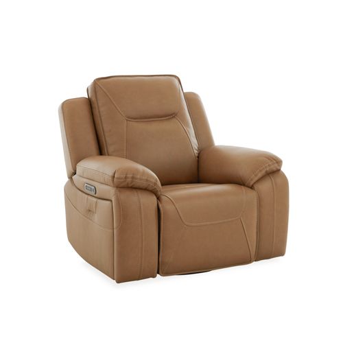 Callihan Recliner in York Butternut Leather by Liberty Furniture