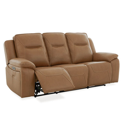 Callihan Reclining Sofa in York Butternut Leather by Liberty Furniture