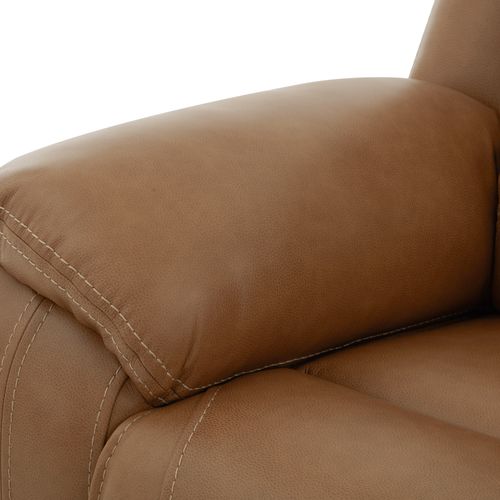 Callihan Reclining Sofa in York Butternut Leather by Liberty Furniture
