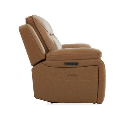 Callihan Reclining Sofa in York Butternut Leather by Liberty Furniture