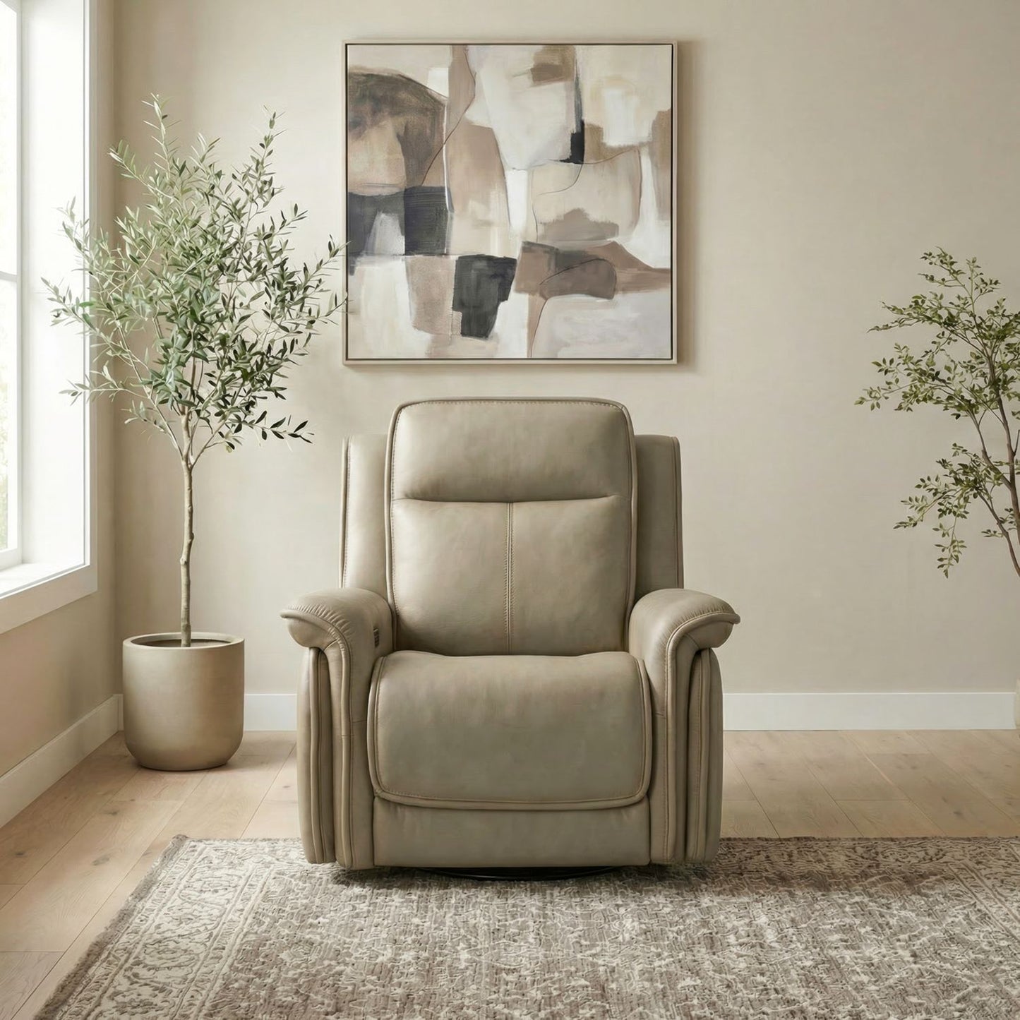 Cora Recliner in Aline Cashmere Leather by Liberty Furniture
