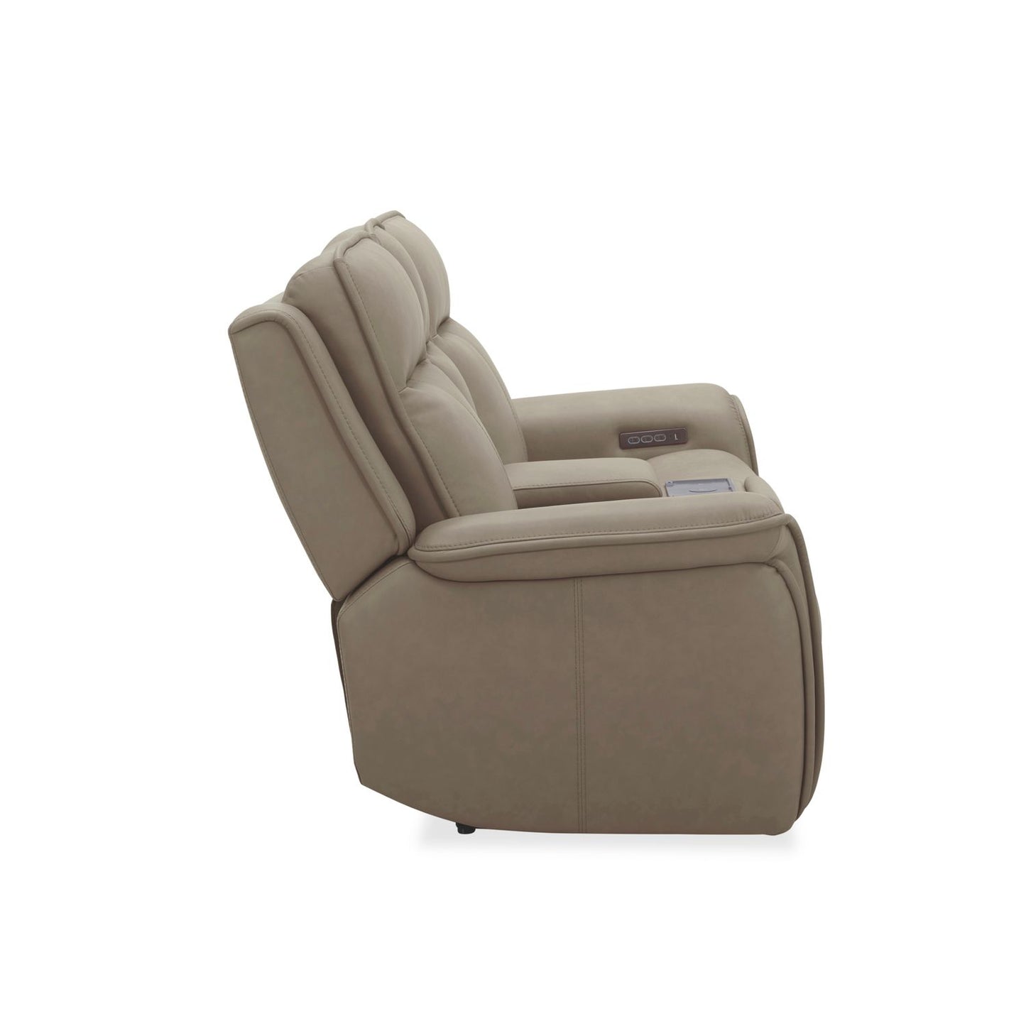 Cora Reclining Loveseat W/Console in Aline Cashmere Leather by Liberty Furniture