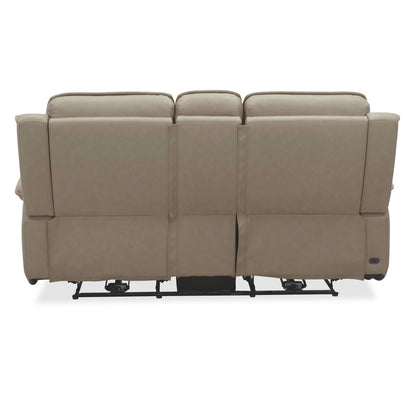 Cora Reclining Loveseat W/Console in Aline Cashmere Leather by Liberty Furniture