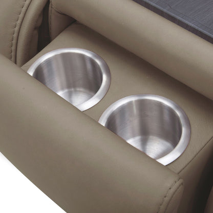 Cora Reclining Loveseat W/Console in Aline Cashmere Leather by Liberty Furniture