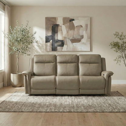 Cora Reclining Sofa in Aline Cashmere Leather by Liberty Furniture