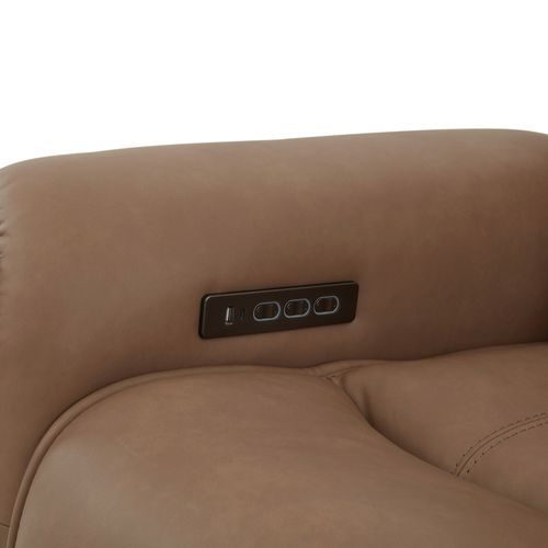 Cora Recliner in Aline Toast Leather by Liberty Furniture