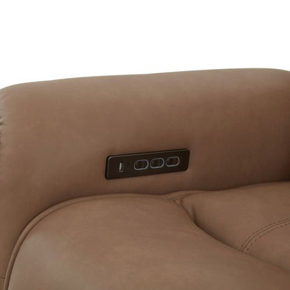 Cora Recliner in Aline Toast Leather by Liberty Furniture