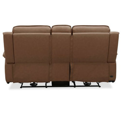 Cora Reclining Loveseat in Aline Toast Leather by Liberty Furniture