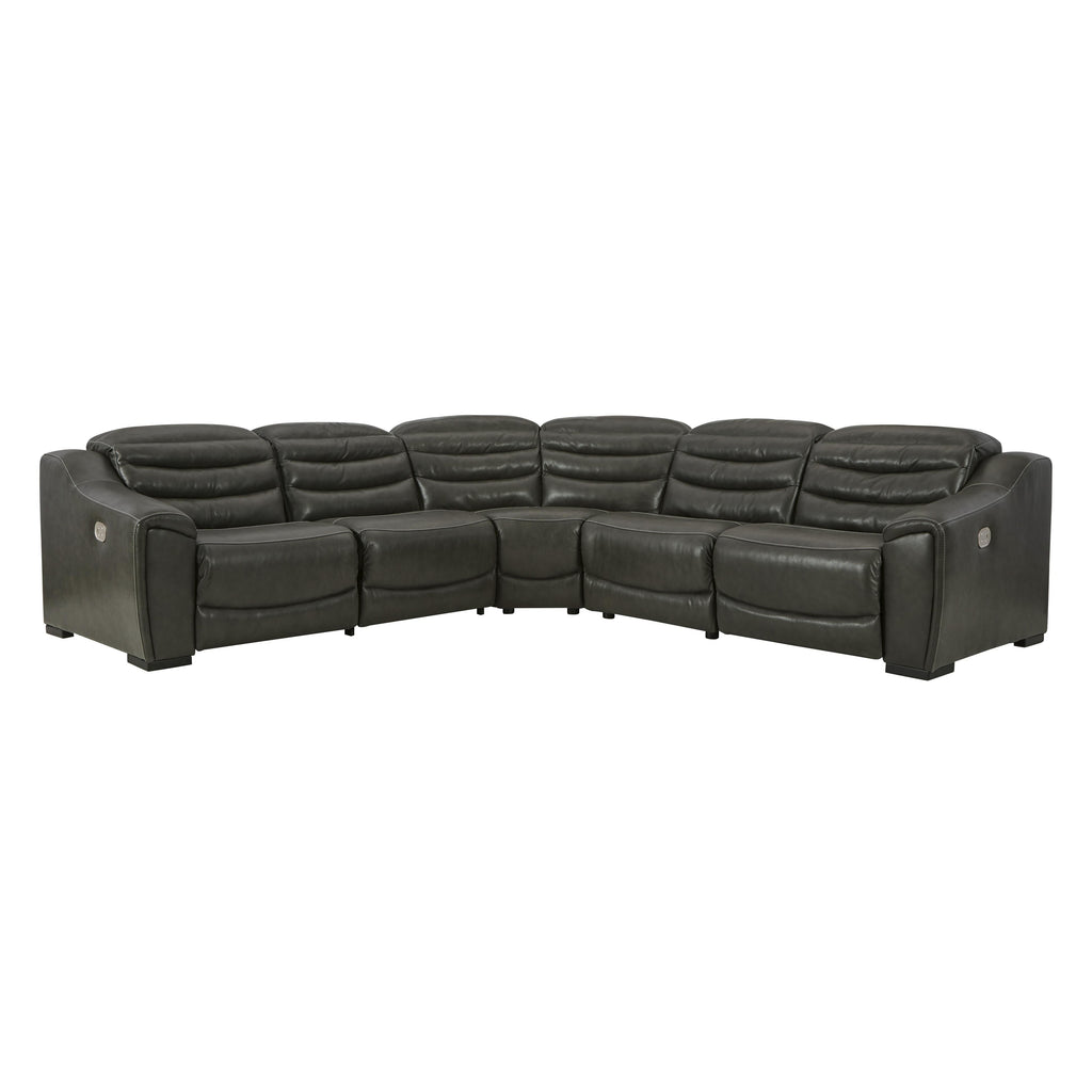 Signature Design by Ashley Center Line U63404S3 5 pc Power Reclining Sectional IMAGE 1