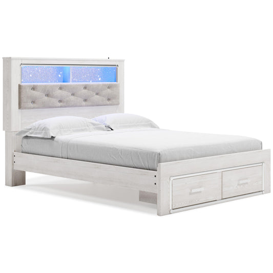 Signature Design by Ashley Altyra B2640B19 Queen Upholstered Bookcase Bed with Storage IMAGE 1