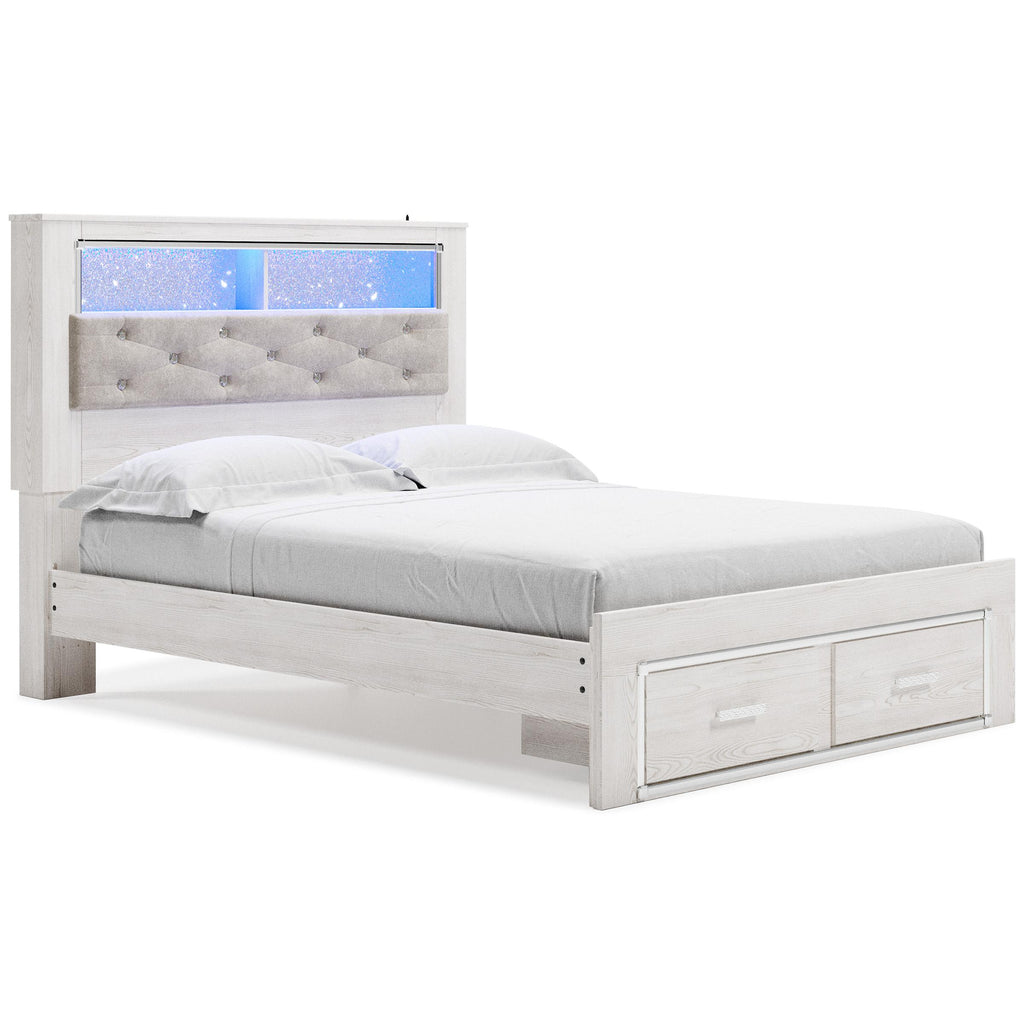 Signature Design by Ashley Altyra B2640B19 Queen Upholstered Bookcase Bed with Storage IMAGE 1