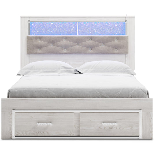 Signature Design by Ashley Altyra B2640B19 Queen Upholstered Bookcase Bed with Storage IMAGE 2