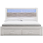 Signature Design by Ashley Altyra B2640B30 King Upholstered Bookcase Bed with Storage IMAGE 2