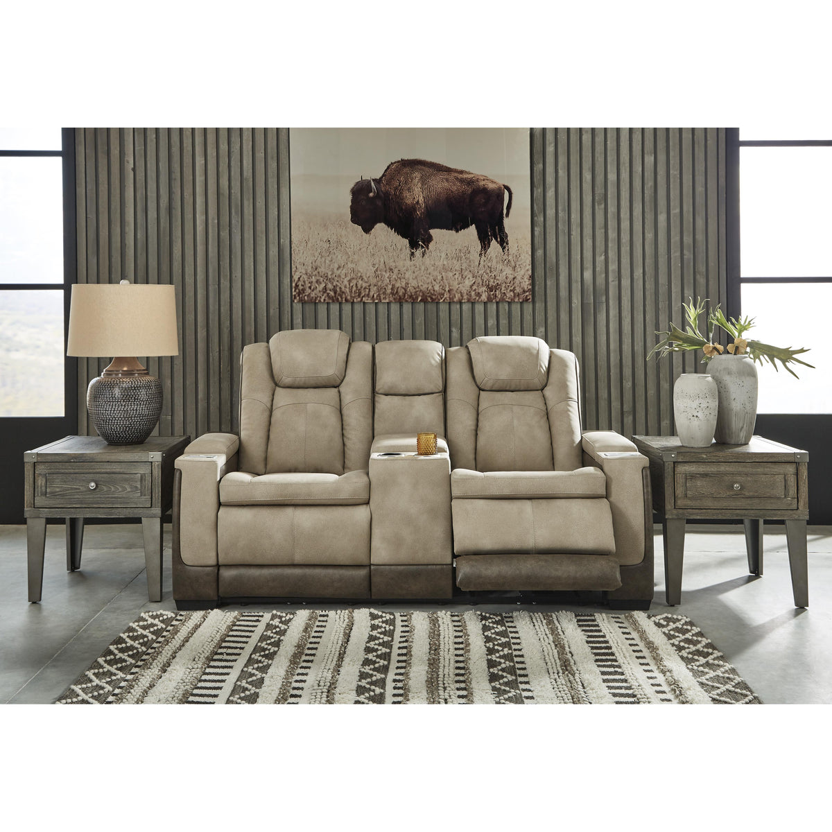  Signature Design by Ashley Next-Gen DuraPella 2200318 Power Reclining Loveseat with Console and Adjustable Headrest IMAGE 5