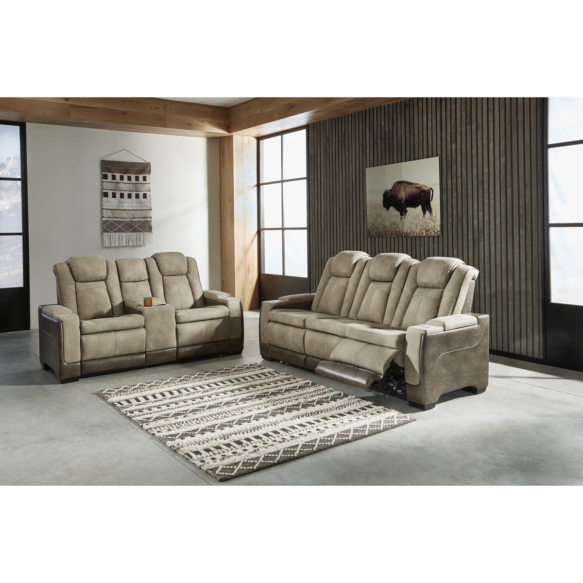  Signature Design by Ashley Next-Gen DuraPella 2200318 Power Reclining Loveseat with Console and Adjustable Headrest IMAGE 6