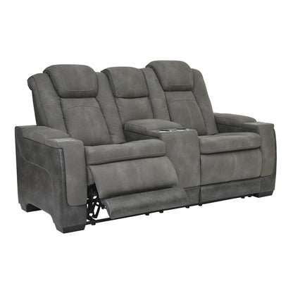  Signature Design by Ashley Next-Gen DuraPella 2200418 Power Reclining Loveseat with Console and Adjustable Headrest IMAGE 1