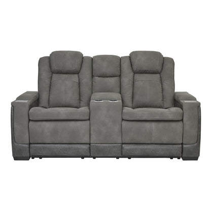  Signature Design by Ashley Next-Gen DuraPella 2200418 Power Reclining Loveseat with Console and Adjustable Headrest IMAGE 2