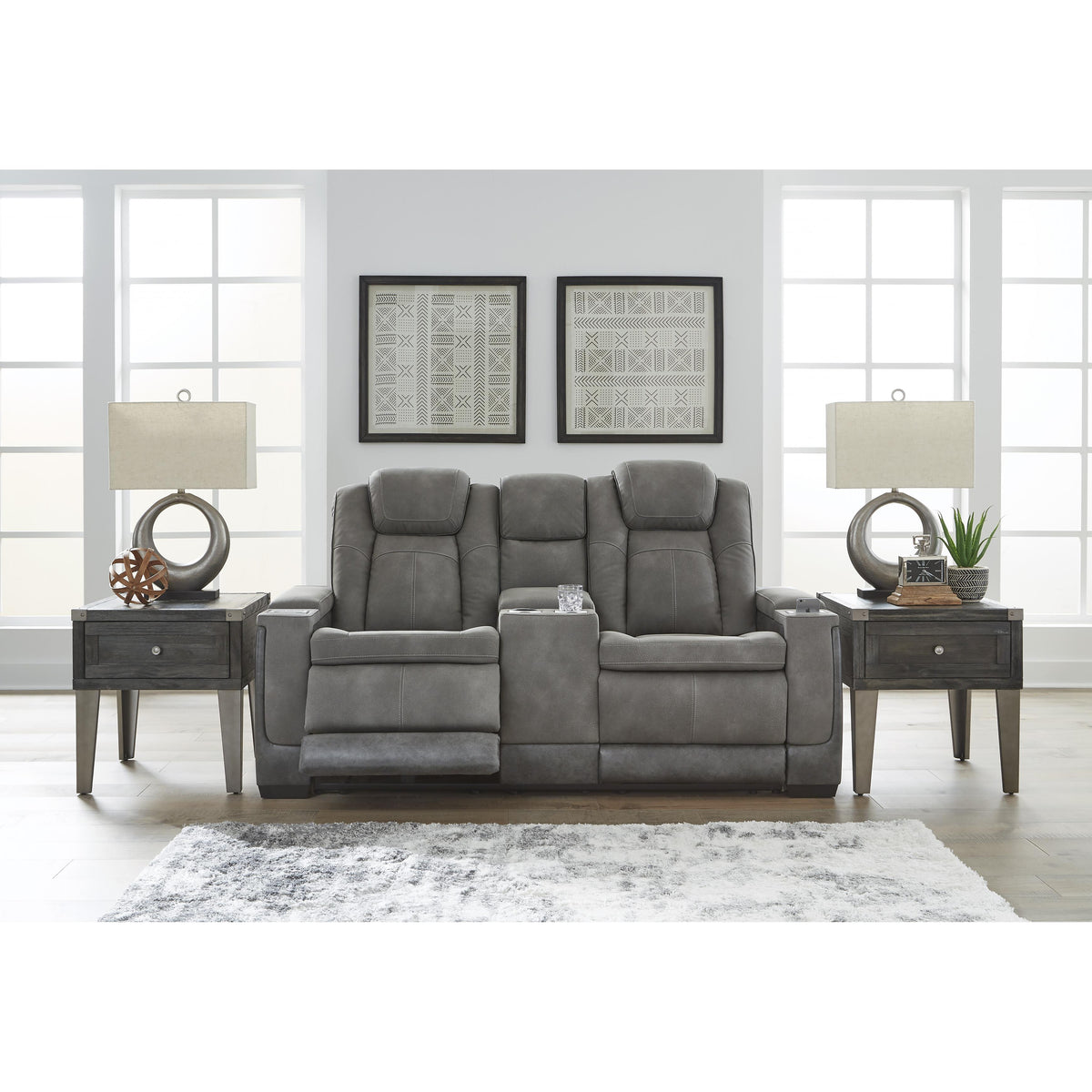  Signature Design by Ashley Next-Gen DuraPella 2200418 Power Reclining Loveseat with Console and Adjustable Headrest IMAGE 5
