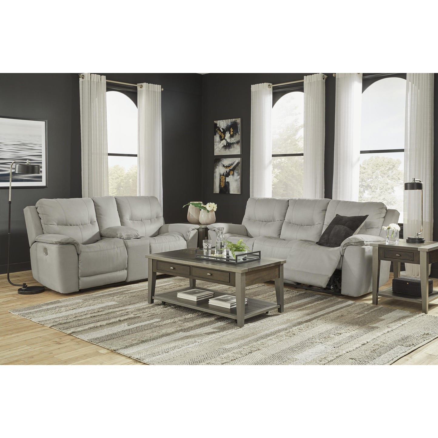 Signature Design by Ashley Next-Gen Gaucho Power Reclining Leather Look Loveseat 6080618 IMAGE 12