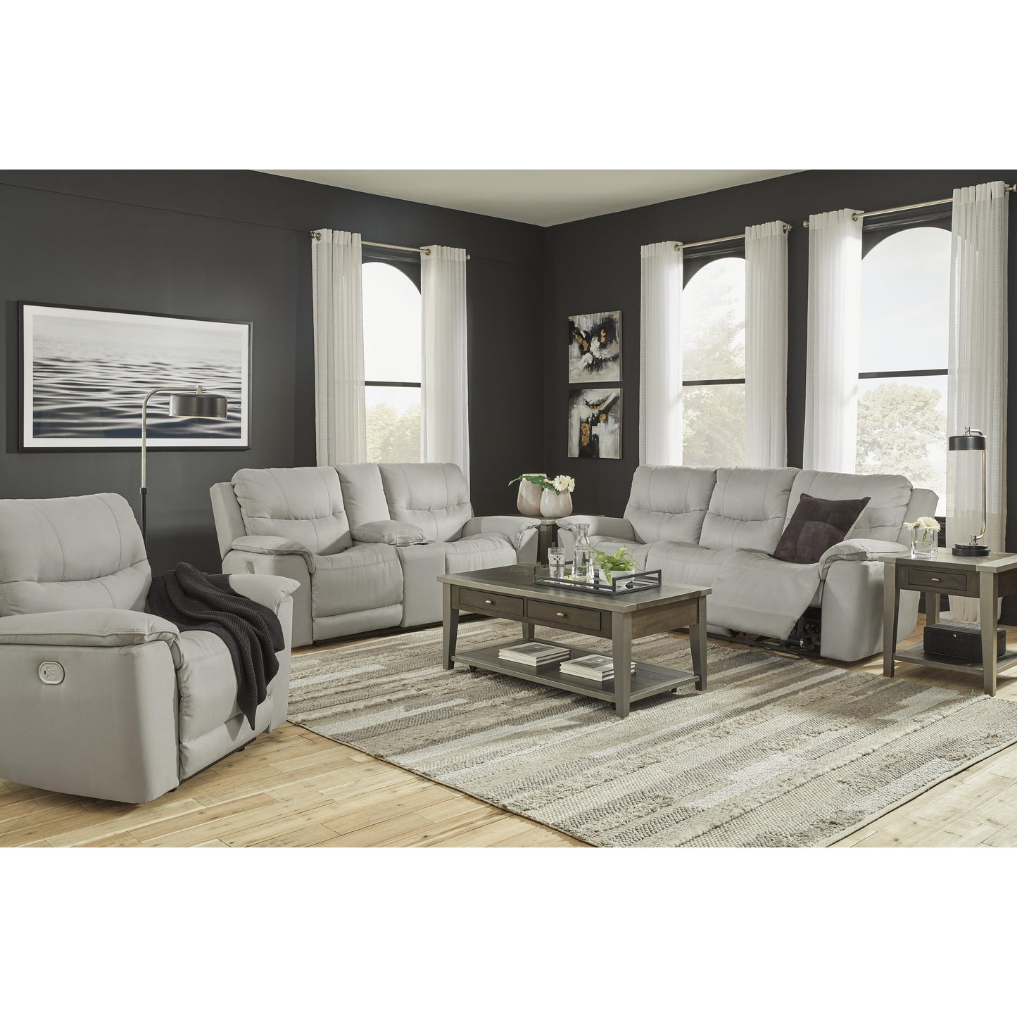 Signature Design by Ashley Next-Gen Gaucho Power Reclining Leather Look Loveseat 6080618 IMAGE 14