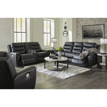 Signature Design by Ashley Warlin 6110518 Power Reclining Loveseat with Console and Adjustable Headrest | American Furniture of Slidell