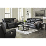 Signature Design by Ashley Warlin 6110518 Power Reclining Loveseat with Console and Adjustable Headrest | American Furniture of Slidell