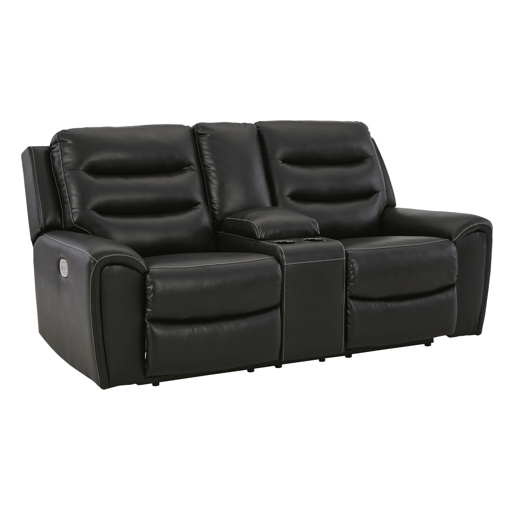 Signature Design by Ashley Warlin 6110518 Power Reclining Loveseat with Console and Adjustable Headrest | American Furniture of Slidell