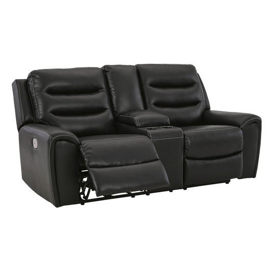 Signature Design by Ashley Warlin 6110518 Power Reclining Loveseat with Console and Adjustable Headrest | American Furniture of Slidell