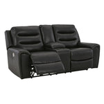 Signature Design by Ashley Warlin 6110518 Power Reclining Loveseat with Console and Adjustable Headrest | American Furniture of Slidell