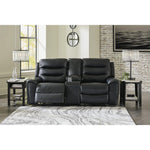 Signature Design by Ashley Warlin 6110518 Power Reclining Loveseat with Console and Adjustable Headrest | American Furniture of Slidell