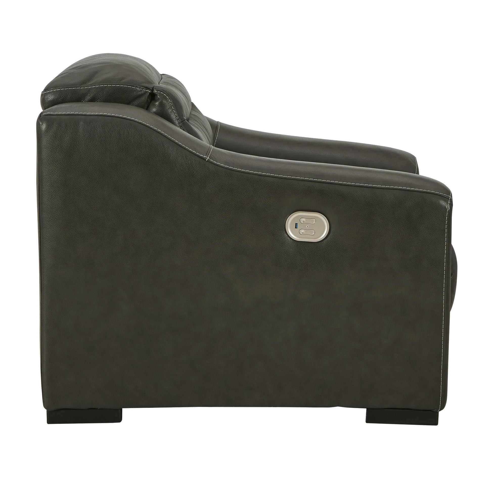 Signature Design by Ashley Center Line Power Leather Match Recliner U6340413 IMAGE 3