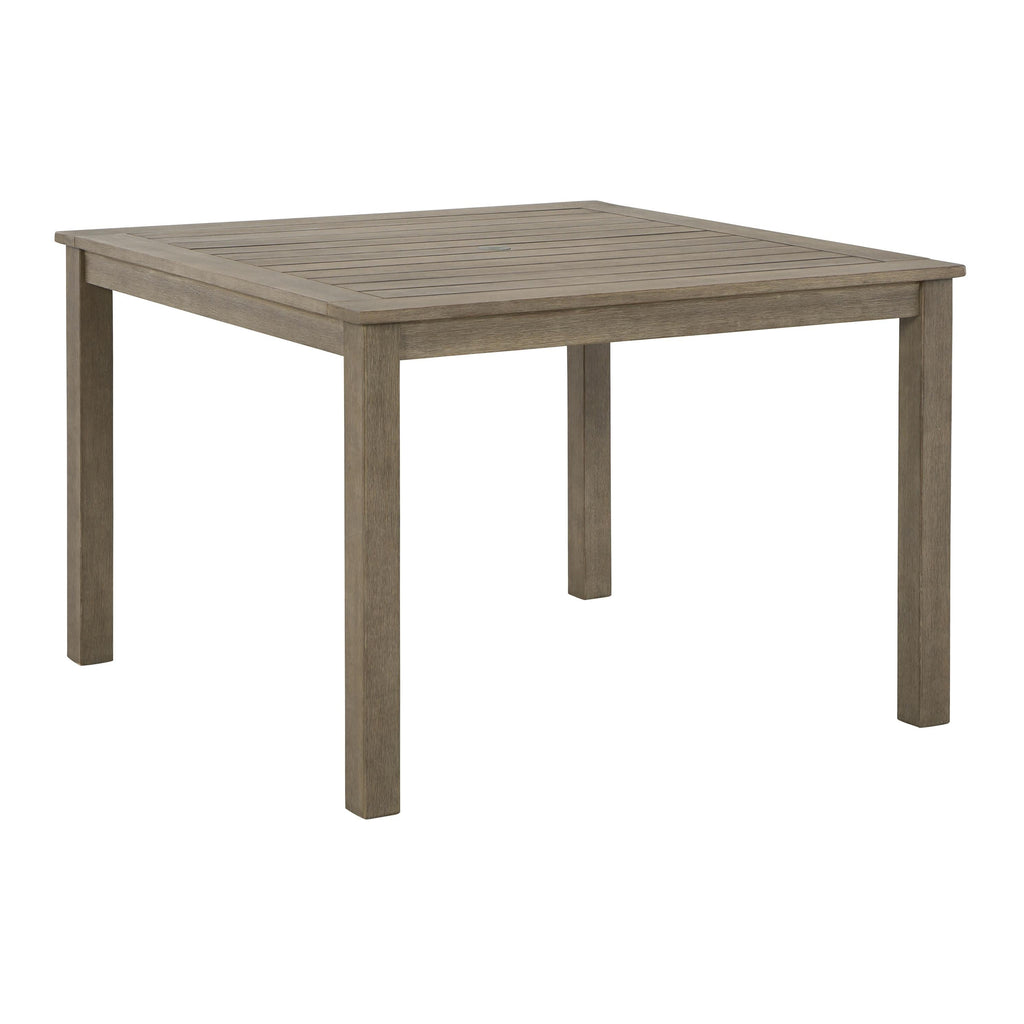 Signature Design by Ashley Aria Plains P359-615 Square Dining Table with Umbrella Option | American Furniture of Slidell