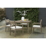 Signature Design by Ashley Aria Plains P359-615 Square Dining Table with Umbrella Option | American Furniture of Slidell